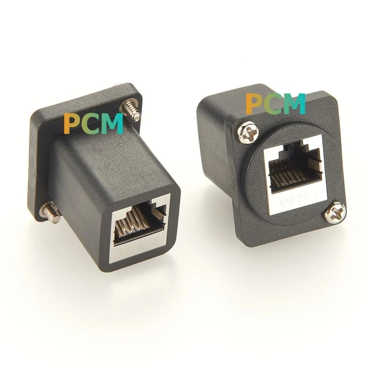 RJ45 8P8C CAT6A D-type Panel Mount Adapter suppliers