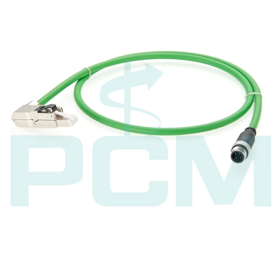 M12 D Kodiċi 4 Pin għal RJ45 Kejbil Ethernet Angolat Right