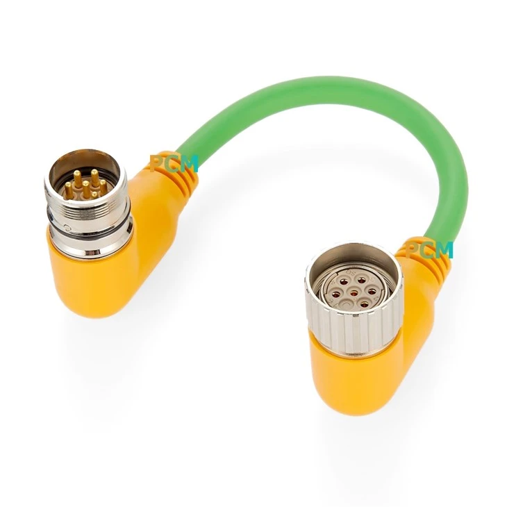 Right Angle M23 Threaded Cable