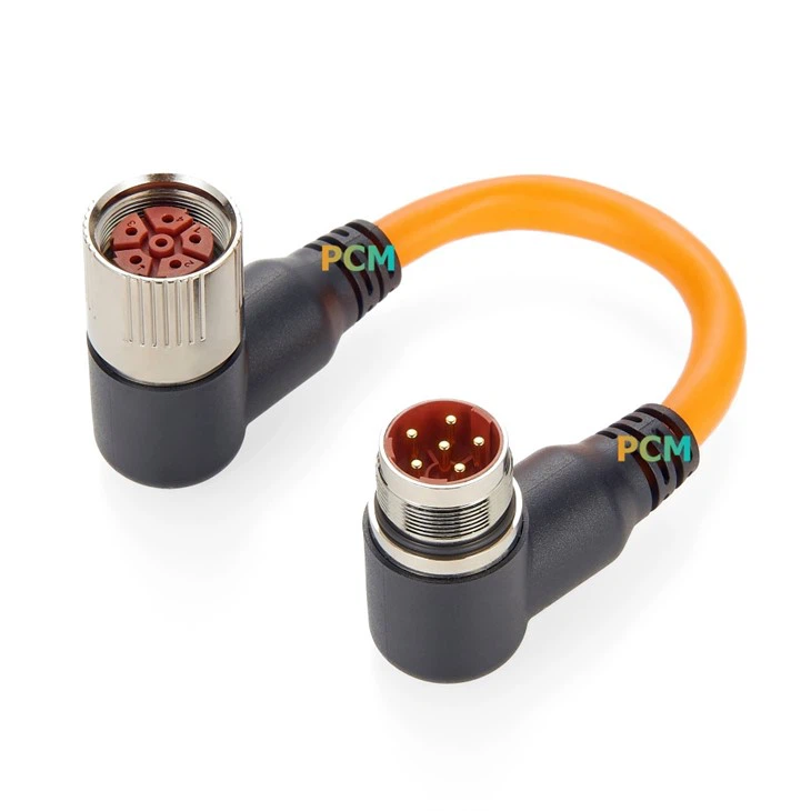 Right Angle M23 6Pin Power Cable