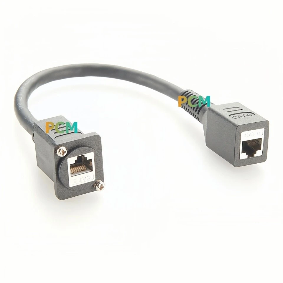 RJ45 Female To Female CAT6 CAT8 Panel Mount Cable suppliers