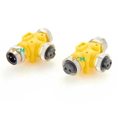 7/8 "Konnettur Ċirkulari Male to femminili 2 pin splitter 7/8 T-Type