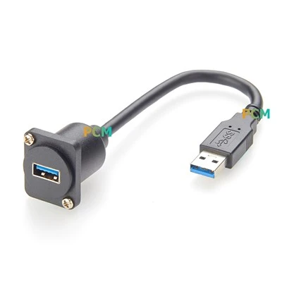USB 3. 0 D-Type Modulu Pannell Mounthead Foalhead Foalhead permezz tal-coupler Cable